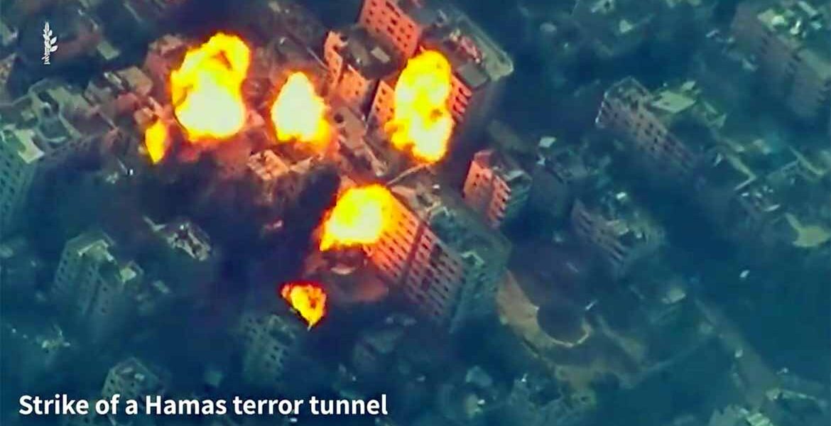 IDF attackerar Hamas tunnelsystem 27 okt 2023. Källa IDF