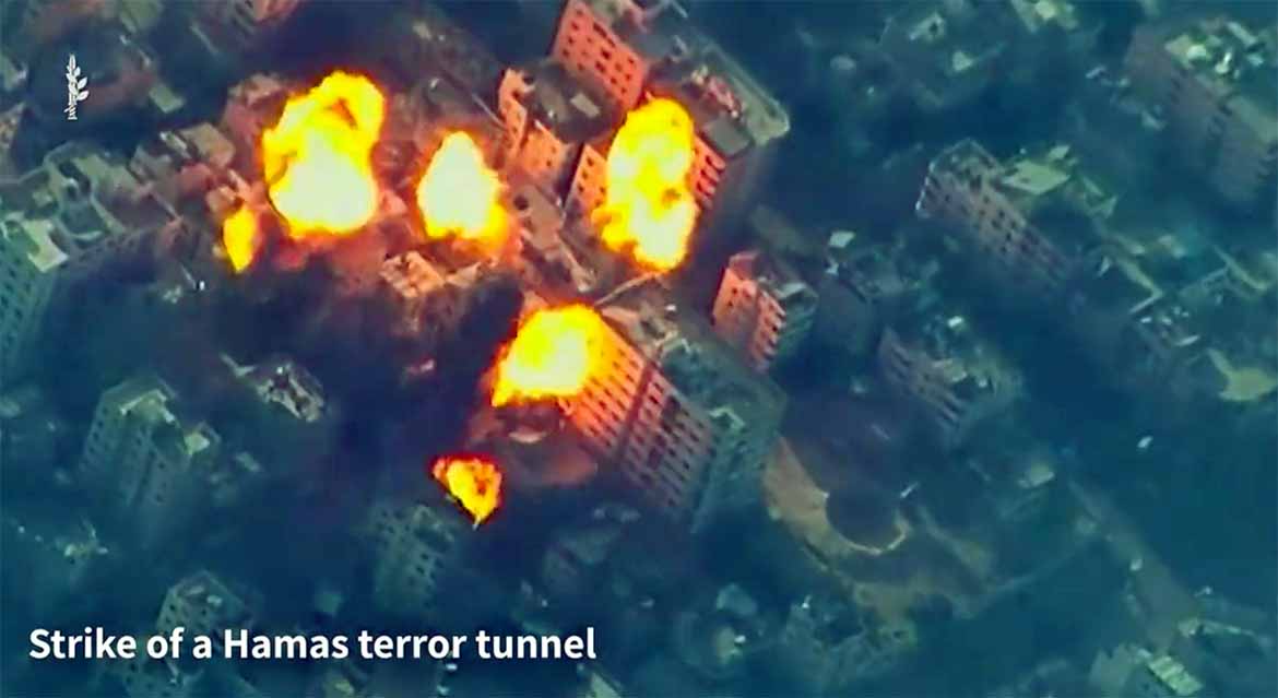 IDF attackerar Hamas tunnelsystem 27 okt 2023. Källa IDF
