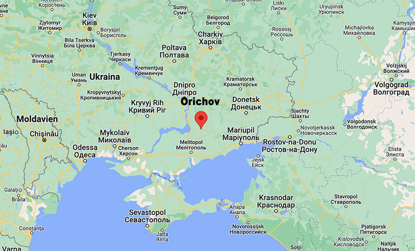 Orichov, Google Maps