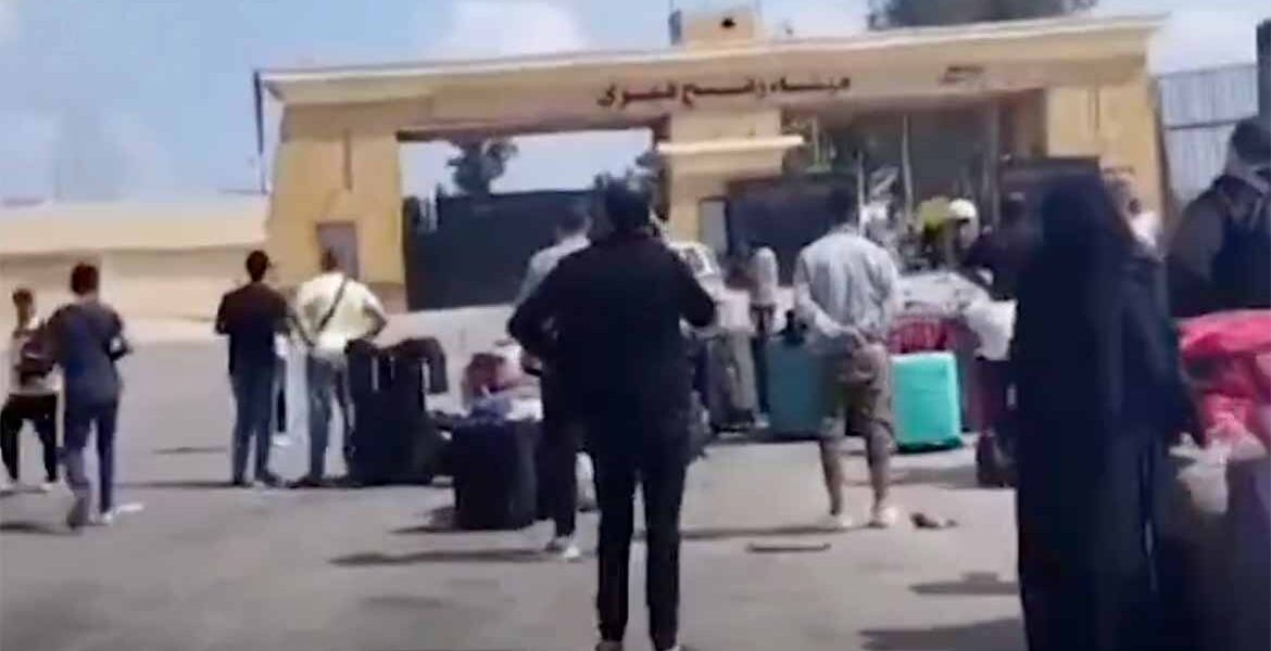 Rafah border crossing. Private video still