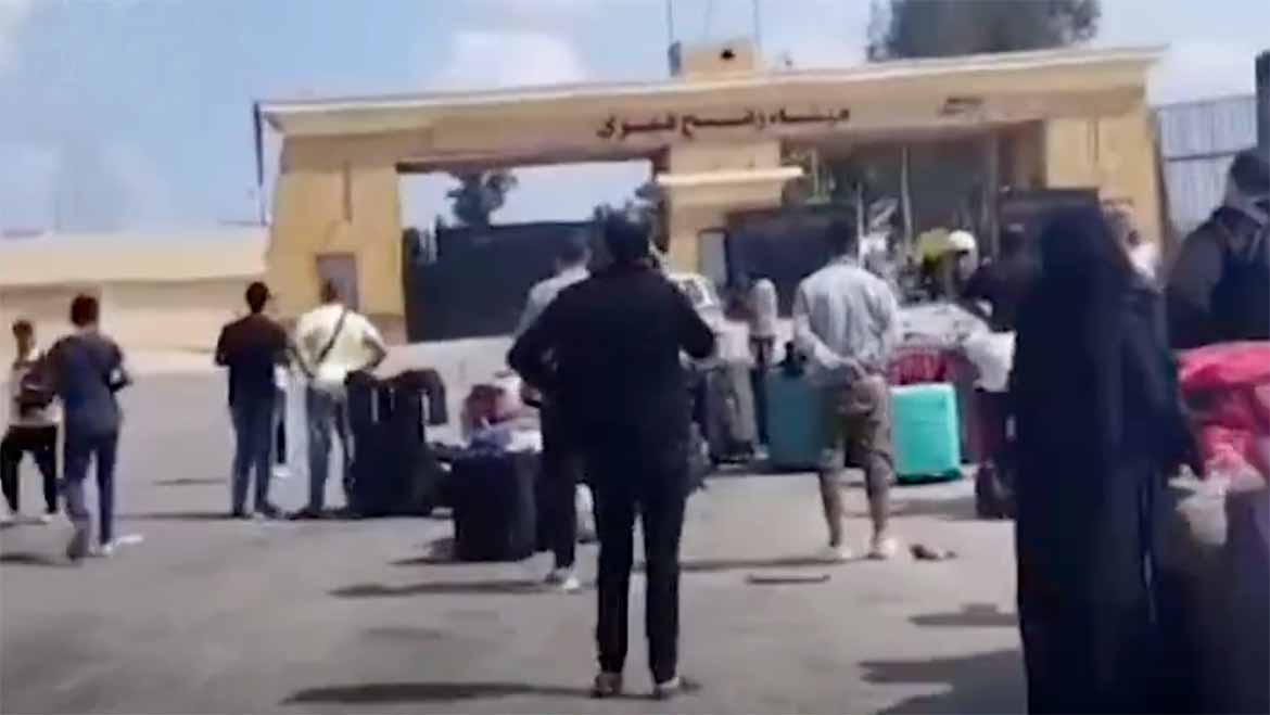Rafah border crossing. Private video still