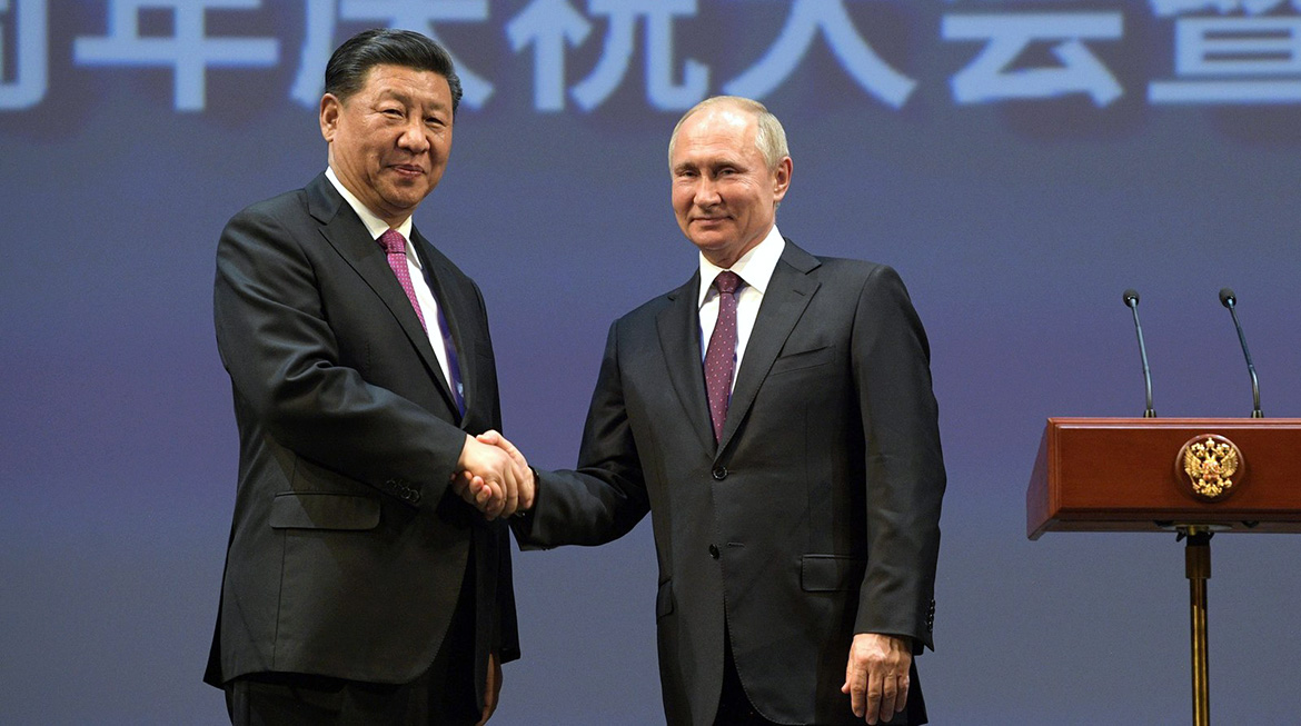 Vladimir Putin och Xi Jinping, 2019