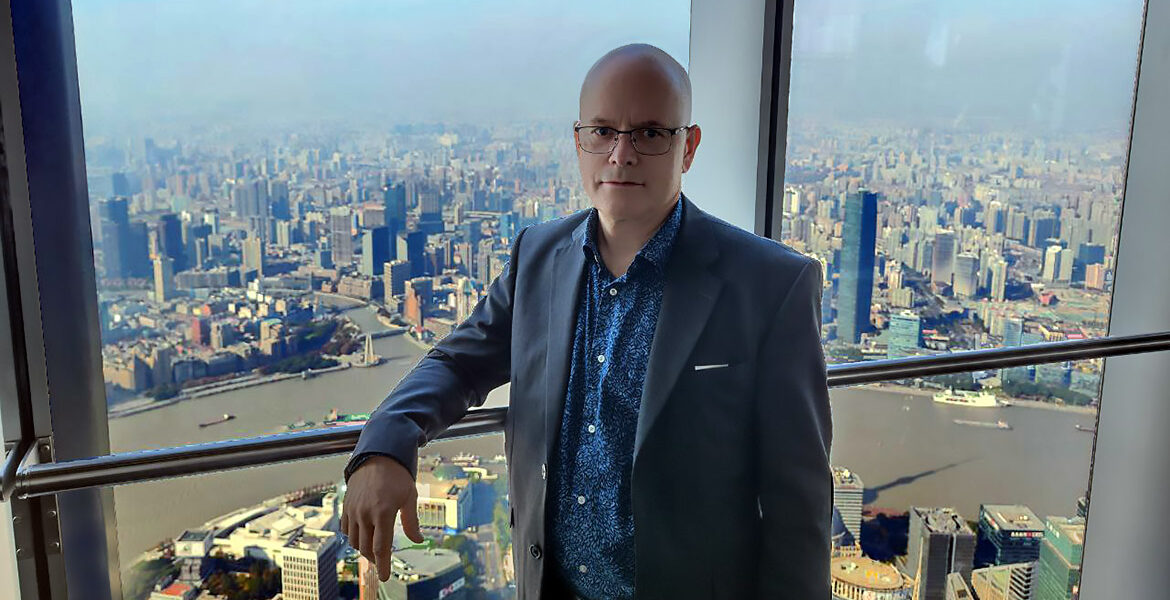 Torbjörn Sassersson, 29 november 2023 i Shanghai Tower