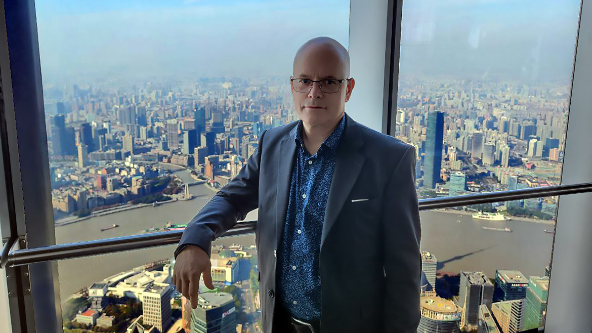 Torbjörn Sassersson, 29 november 2023 i Shanghai Tower