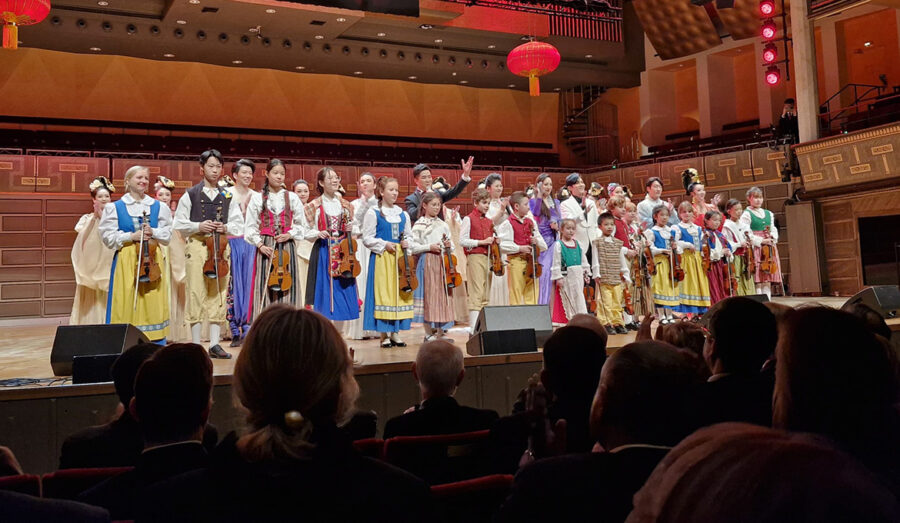 Performers in Swedish folk costumes at Konserthuset in Stockholm. Photo: Torbjörn Sassersson