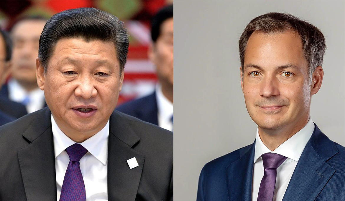 Xi Jinping och Alexander De Croo