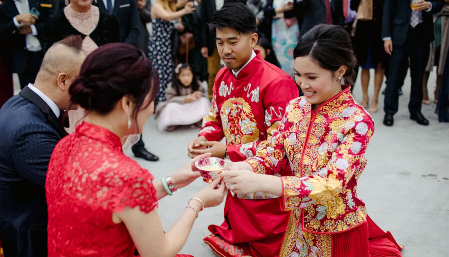 Traditionellt kinesiskt bröllop. Foto: Uniquelapin.com