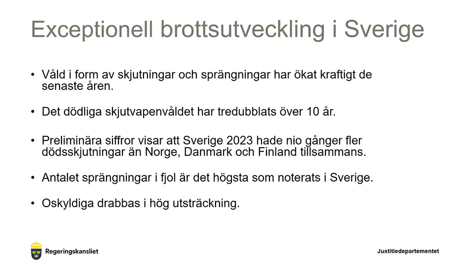 Brottsutvecklingen i Sverige