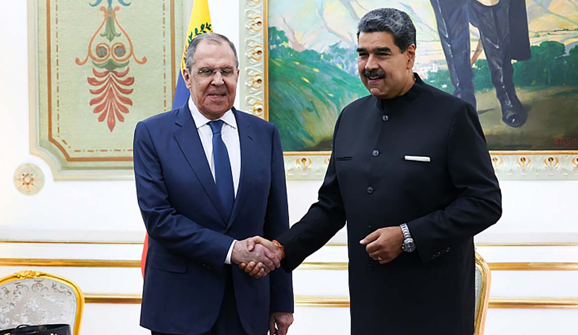 Rysslands utrikesminister Sergey Lavrov och Venezuelas president Nicolas Maduro. Foto: Mid.ru