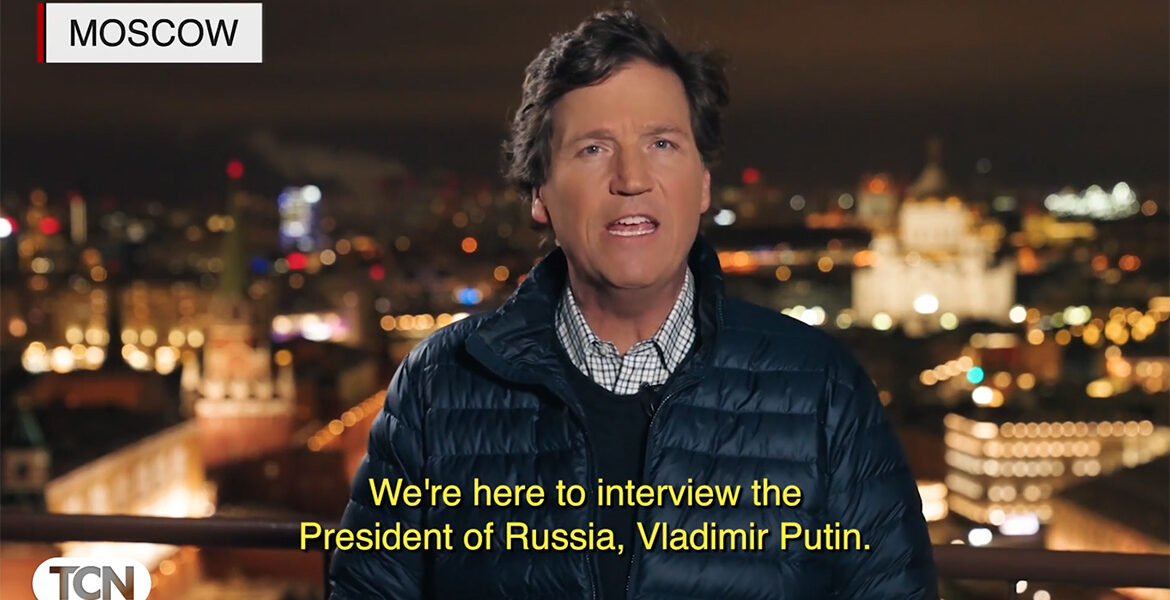 Tucker Carlson i Moskva den 6:e februari 2024. Foto: Tucker Carlson Interviews