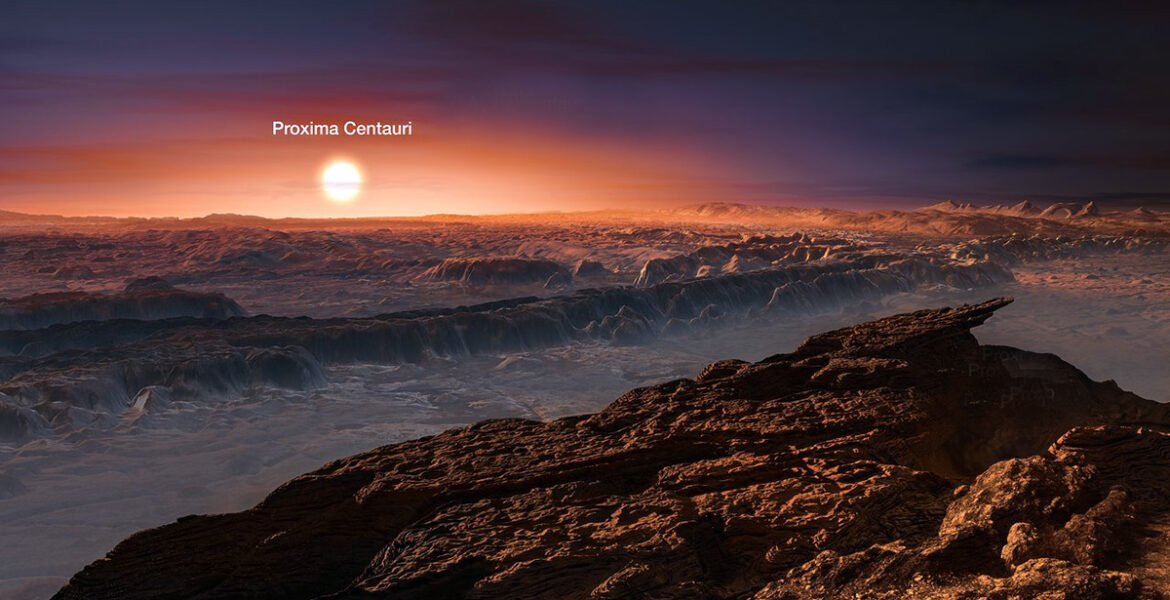 Fiktiv planet vid stjärnan Proxima Centauri
