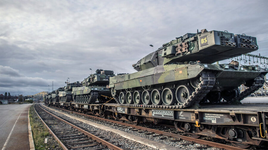 Military transports through Sweden were carried out in connection with the Trident Juncture military exercise in Norway in 2018. Photo: Bezav Mahmod for the Swedish Armed Forces