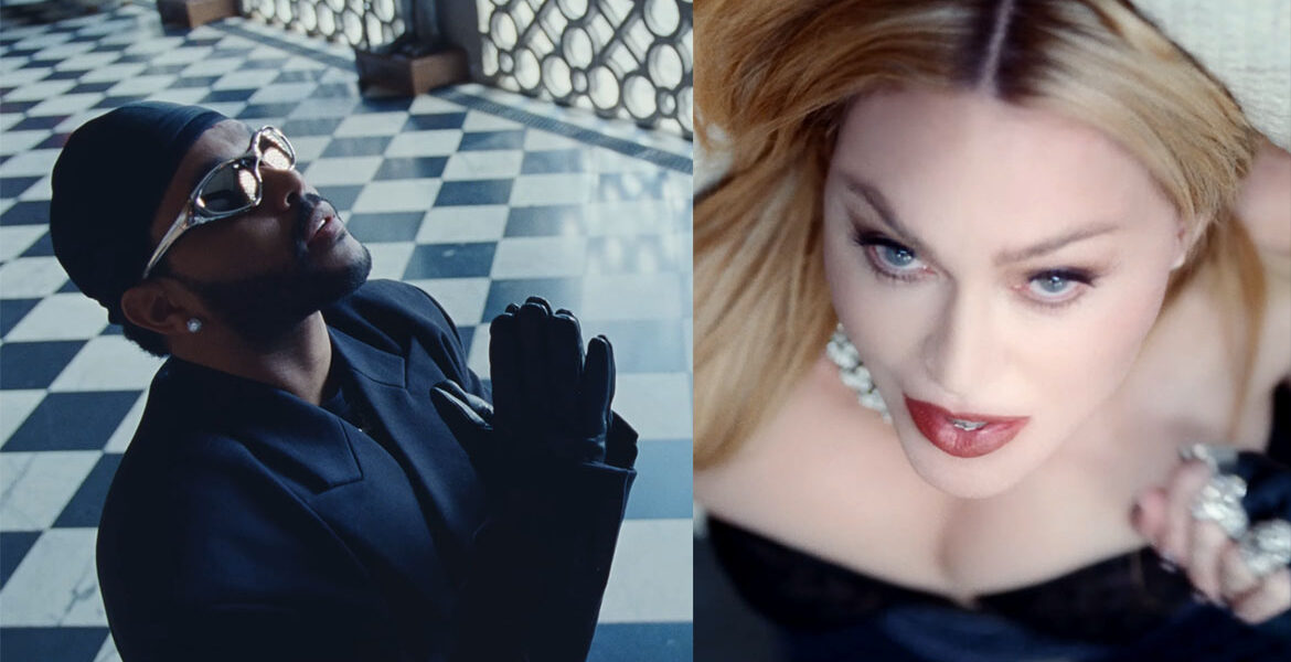 Weeknd och Madonna i musikvideon "Popular"
