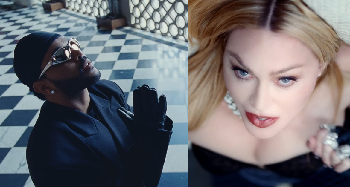 Weeknd och Madonna i musikvideon "Popular"