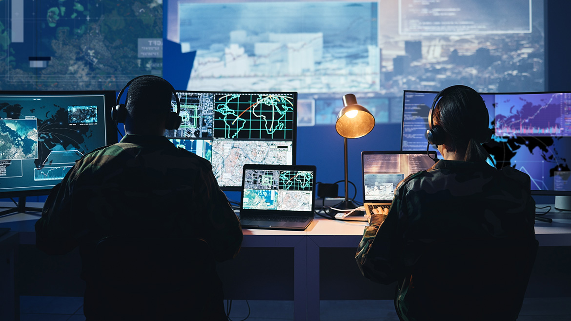 Military data control room