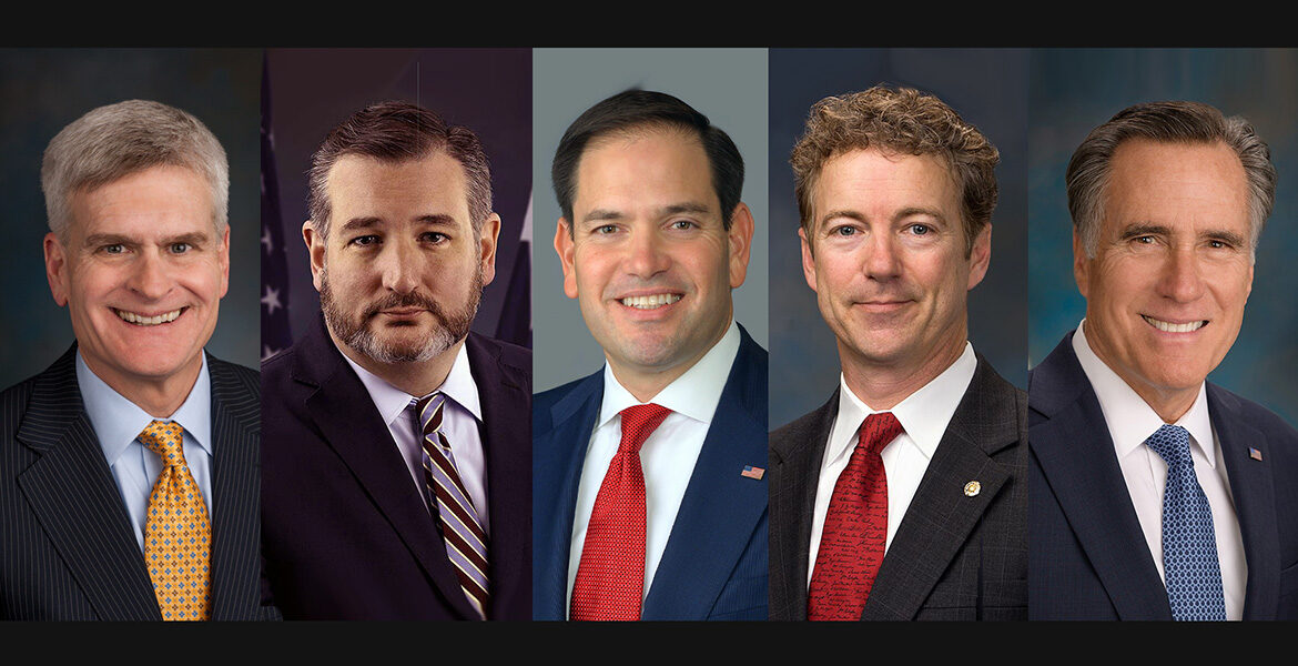 Amerikanska senatorer: Bill Cassidy, Ted Cruz, Marco Rubio, Rand Paul, Mitt Romney