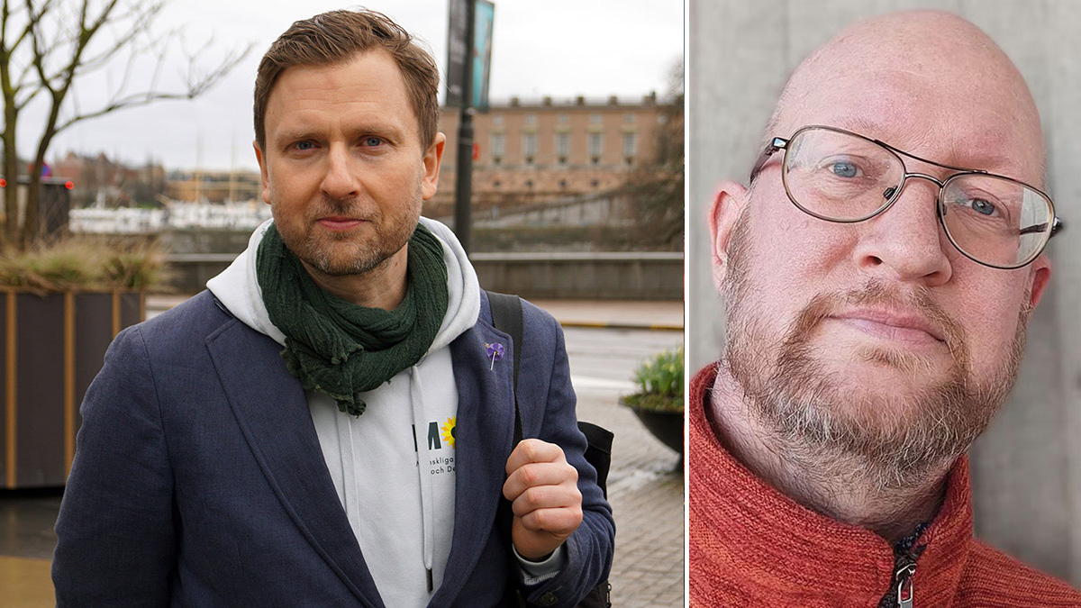 MoD:s partiledare Andreas Sidkvist och Antifagrundaren Mathias Wåg. Foto: NewsVoice (Sidkvist)och okänd fotograf (Wåg)