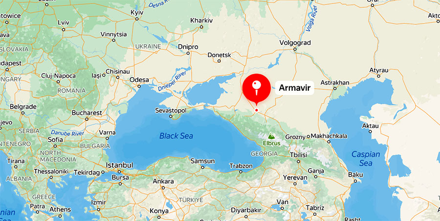 Voronezh-radarstation ligger nära staden Armavir
