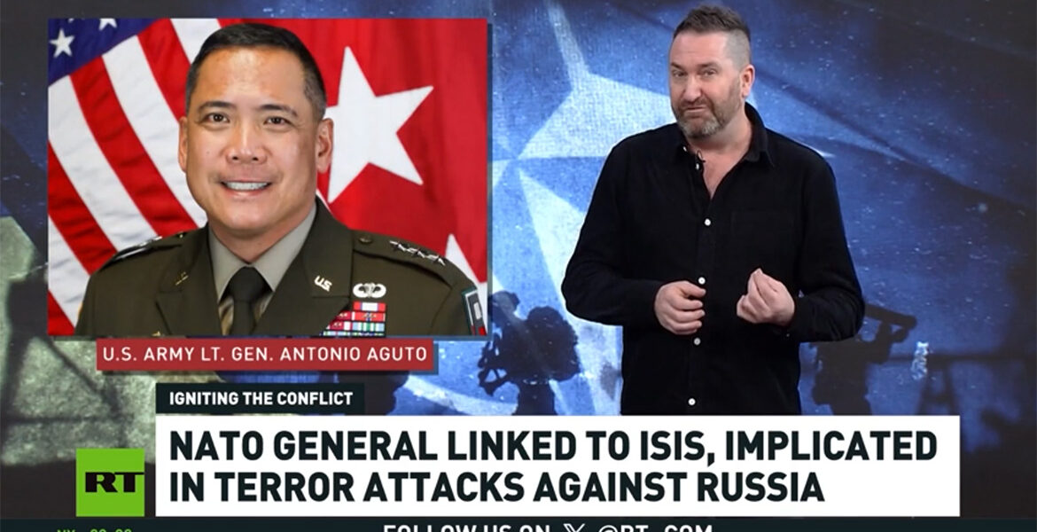 NATO-generalen Antonio Aguto pekas ut av RT