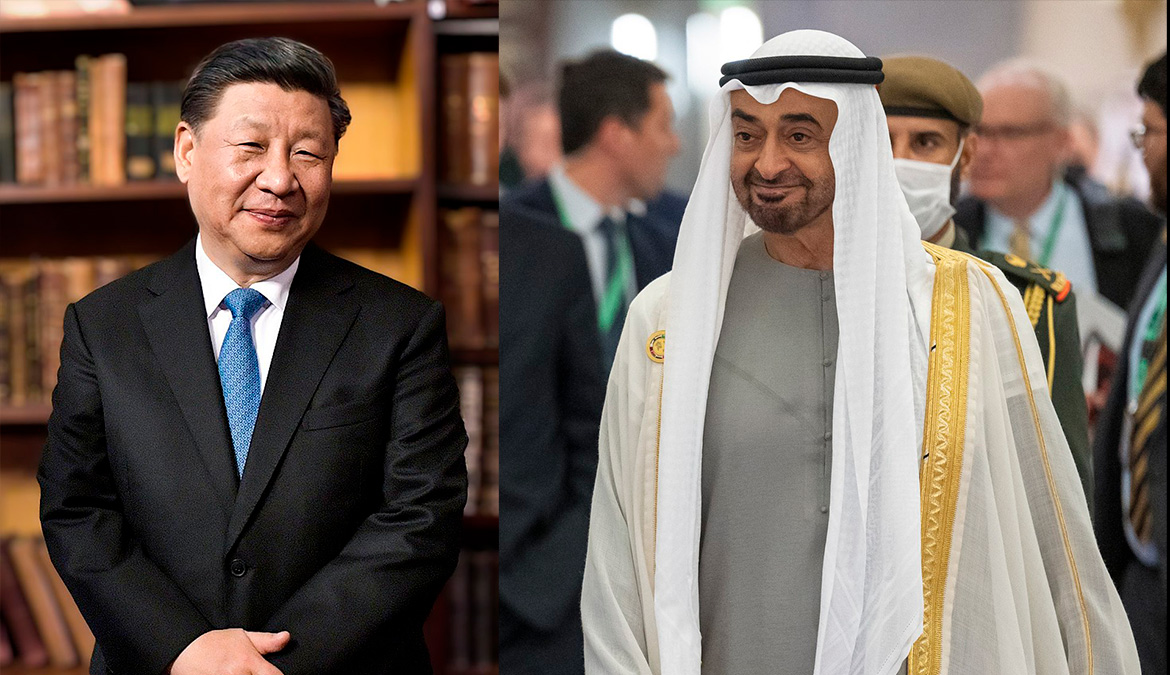 Mohamed bin Zayed Al Nahyan och Xi Jinping