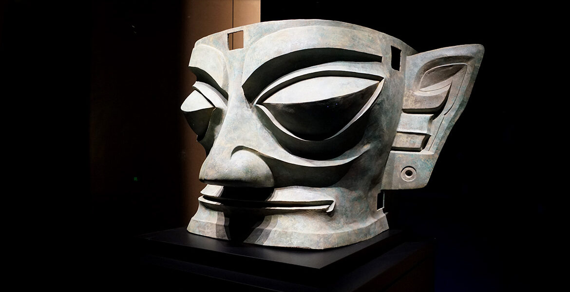 Sanxingdui ancient mask, 1000 BC