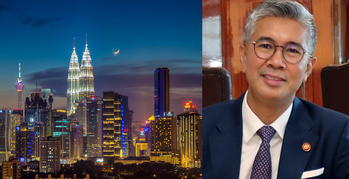 Malaysias investeringsminister Tengku Zafrul Abdul Aziz och huvudstaden Kuala Lumpur.