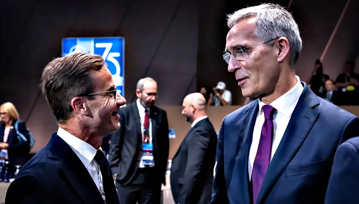 Ulf Kristersson och NATO:s generalsekreterare Jens Stoltenberg