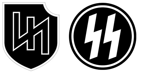 Varghaken och SS-symbolen Schutzstaffel