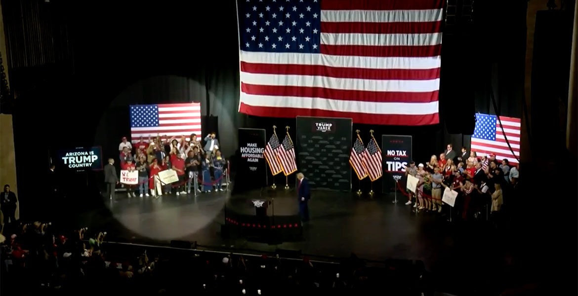 Trump rally in Tucson in september 2024. Images: News4Tucson