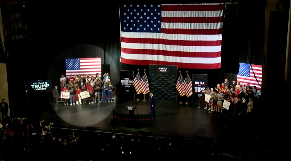 Trump rally in Tucson in september 2024. Images: News4Tucson