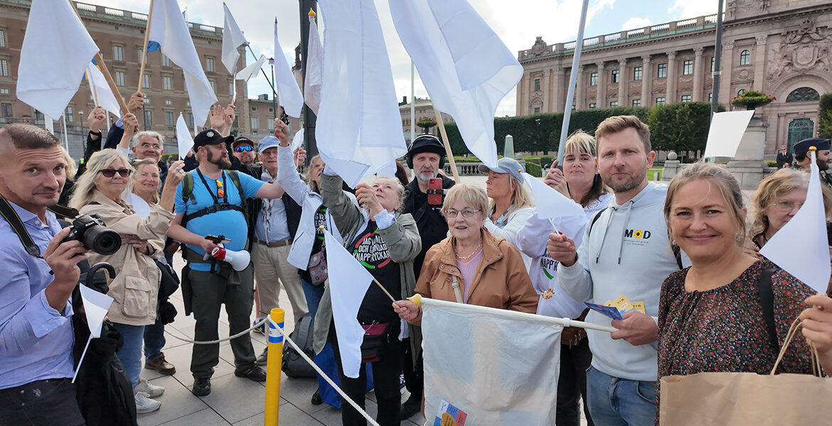 Partiet MoD var på plats vid Riksmötets öppnande i Stockholm 10:e sep 2024