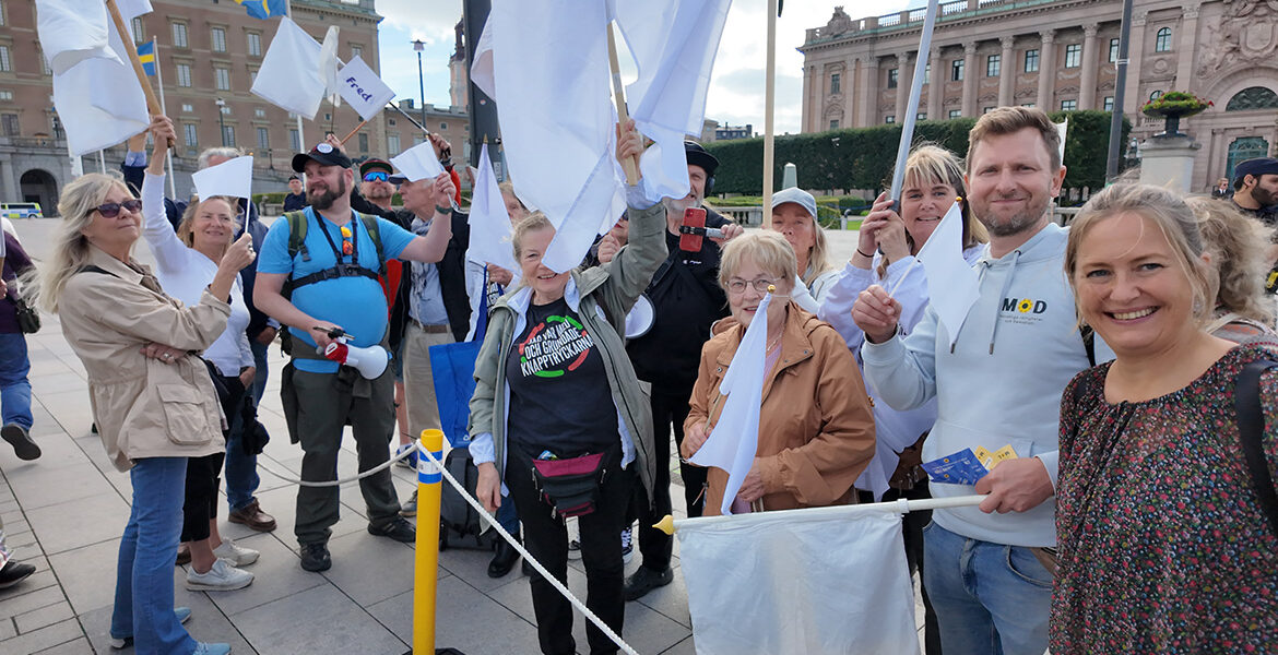 White Flag Day was launched on September 10, 2024 in Stockholm, Sweden. Photo: T. Sassersson