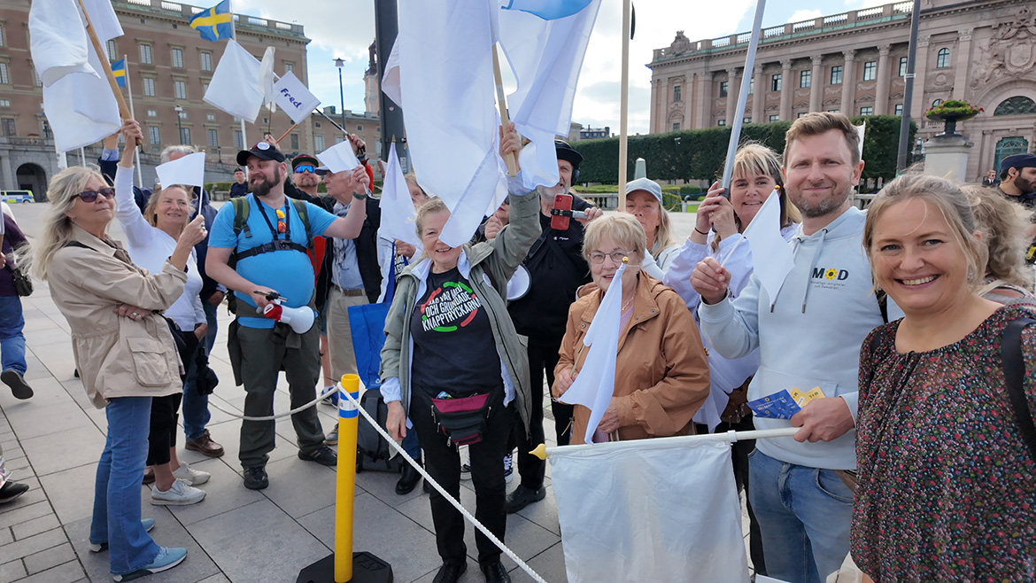 White Flag Day was launched on September 10, 2024 in Stockholm, Sweden. Photo: T. Sassersson