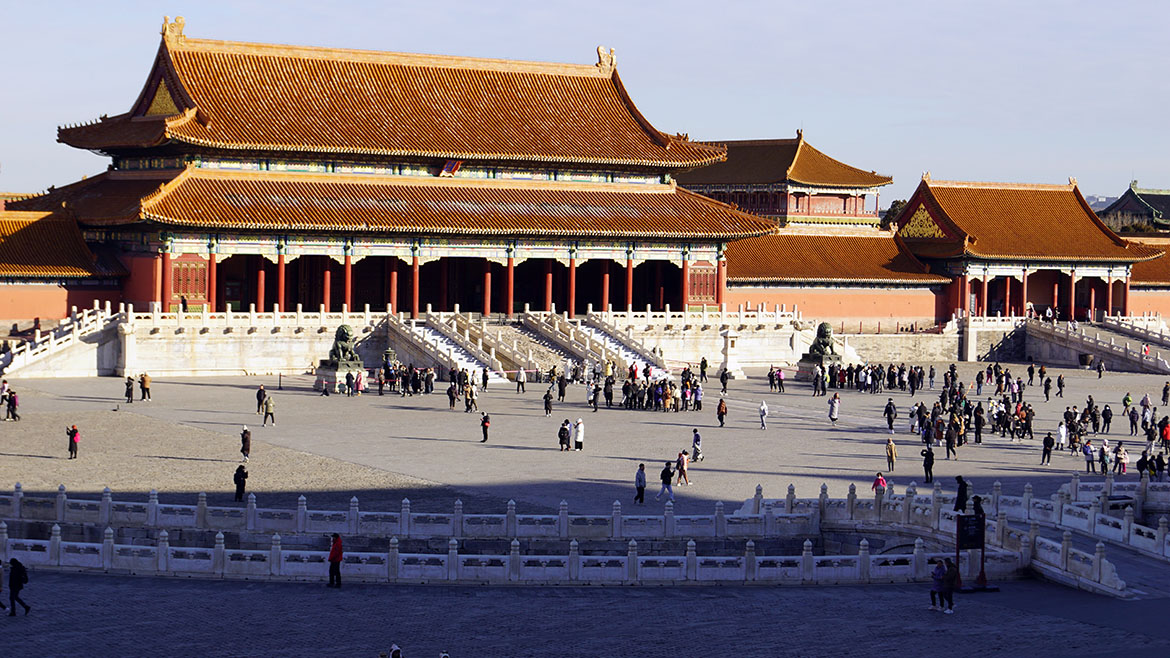 Den förbjudna staden i Peking är ett populärt resmål för många turister.