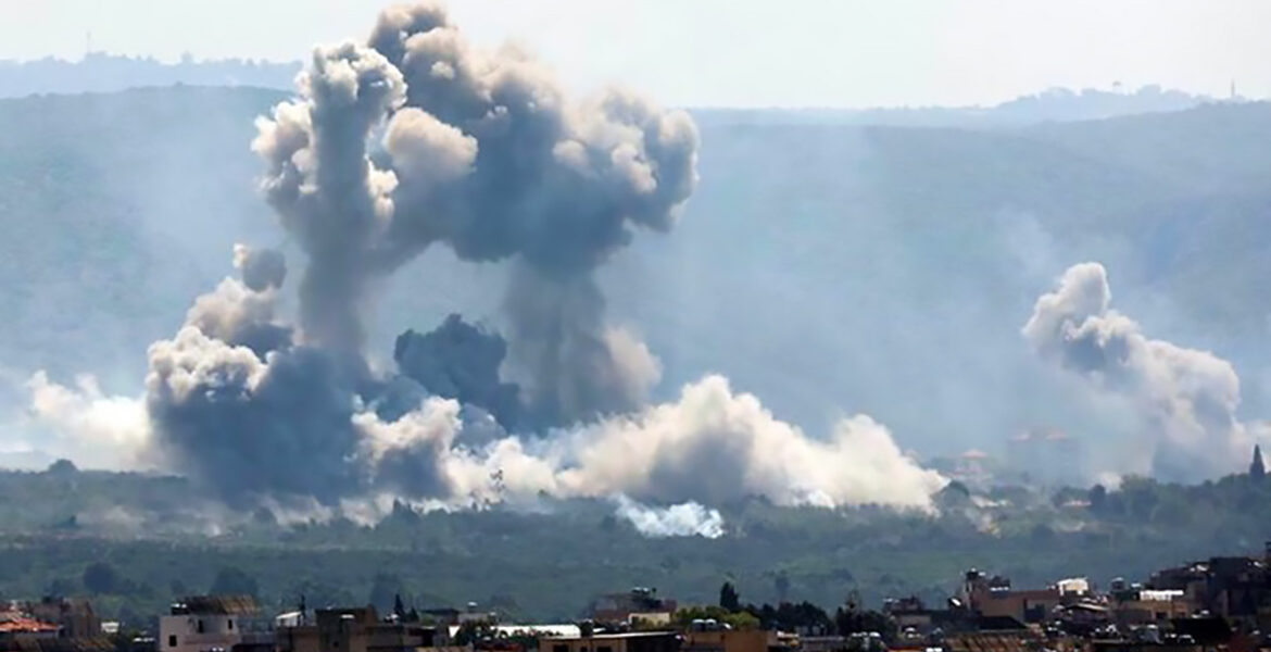 Israel attackerade 1600 mål i Libanon dagarna innan den 25 september. Privat foto