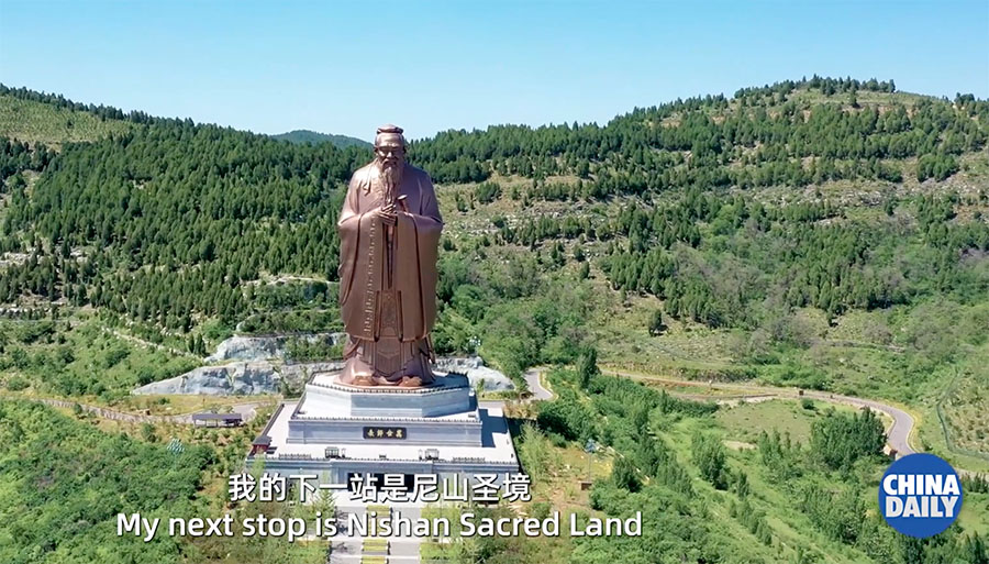 Konfuciusstatyn, Nishans heliga land. Foto: China Daily