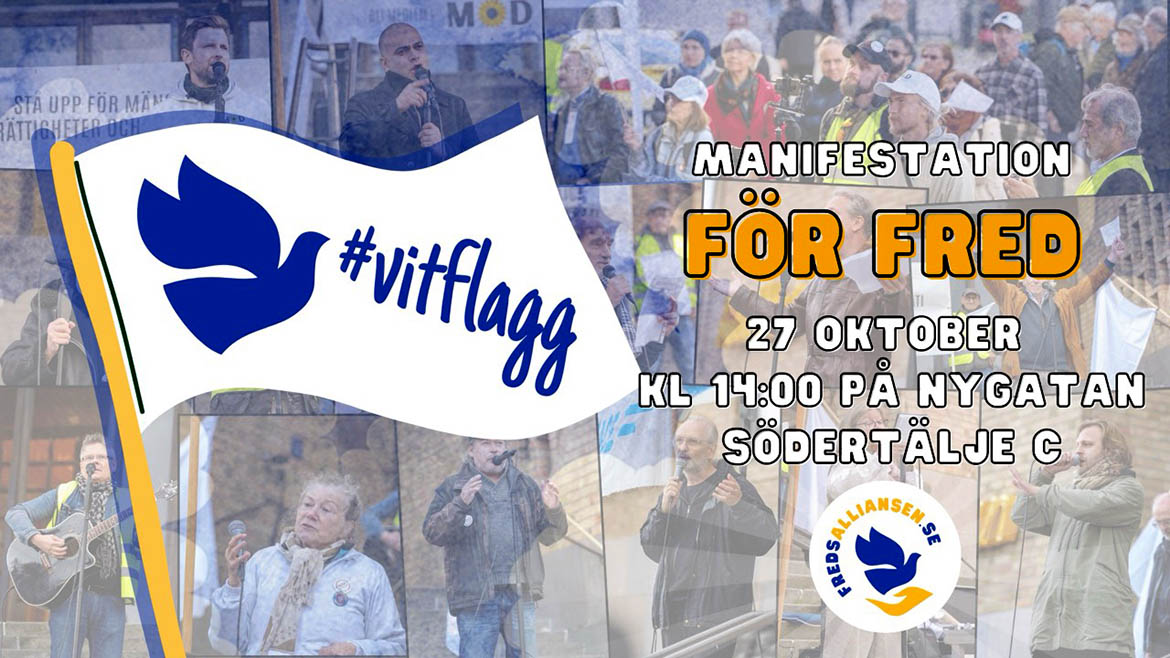 Manifestation för fred och mot Sveriges krigspolitik - 28 oktober