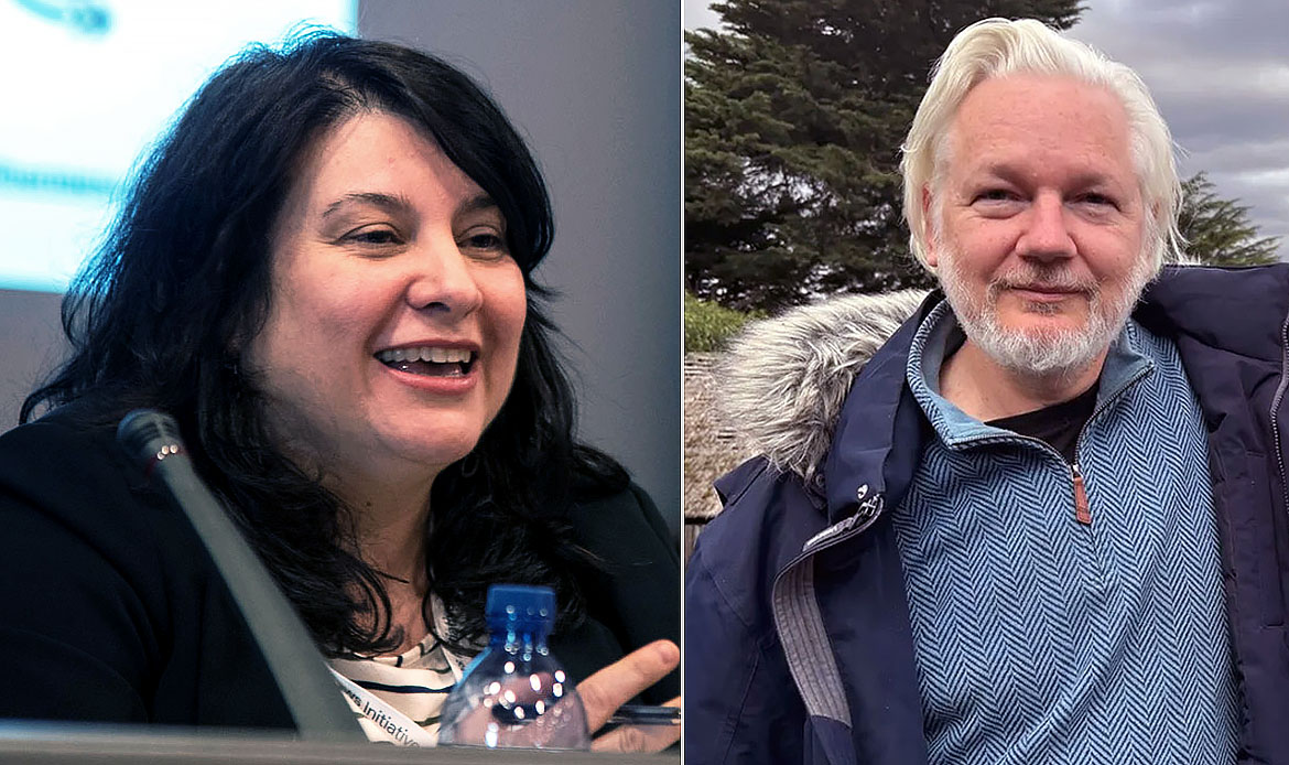 Stefania Maurizi och Julian Assange