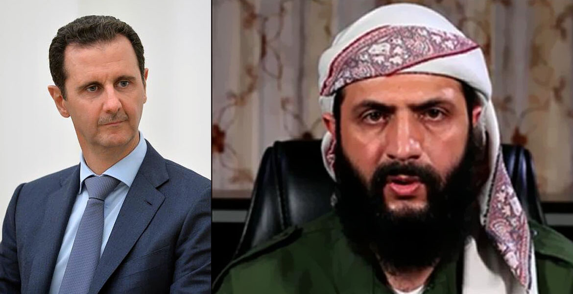 Bashar al-Assad och Mohammad al-Jolani