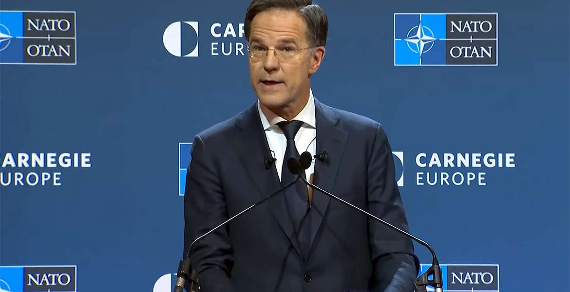 NATO.s generalsekreterare Mark Rutte förbereder Europa för krig mot Ryssland och Kina inom några få år. Foto: NATO.int