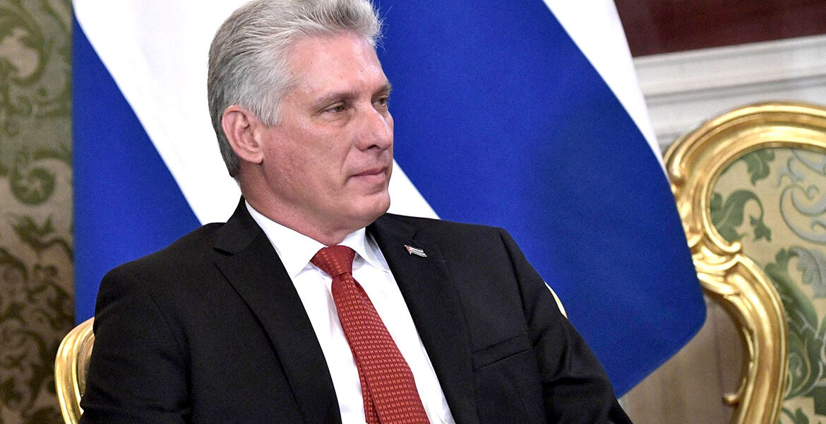 The President of Cuba, Miguel Díaz-Canel,