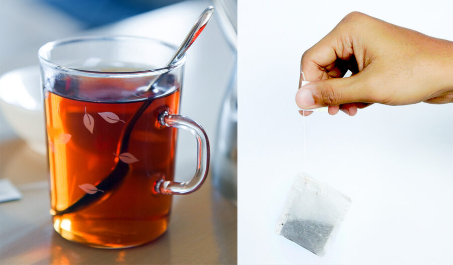 En kopp te kan vara full med mikroplast.