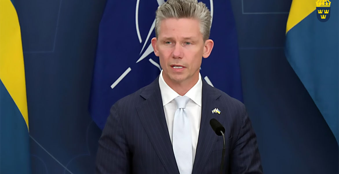 Swedens Minister of Defence Pål Jonson. Photo: Swedish Government press service, 2025