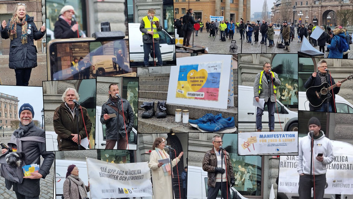 Protest mot Sveriges krigspolitik