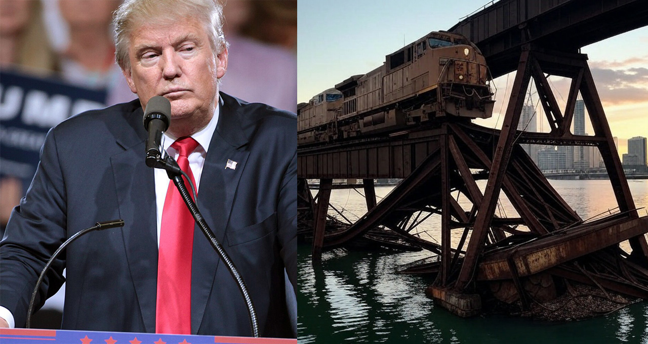 Donald Trump och ett rostigt tåg