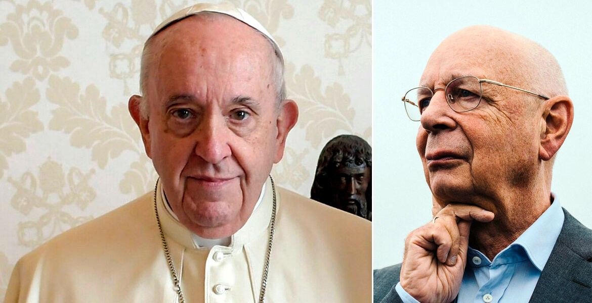 Pope Francis and Klaus Schwabb