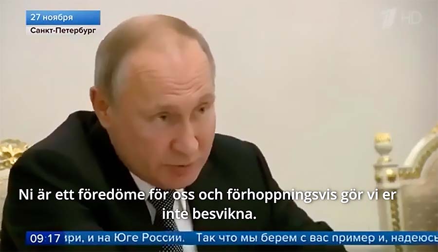 Putin samtalar med Klaus Schwab (WEF) den 27:e november 2019 i S:t Petersburg