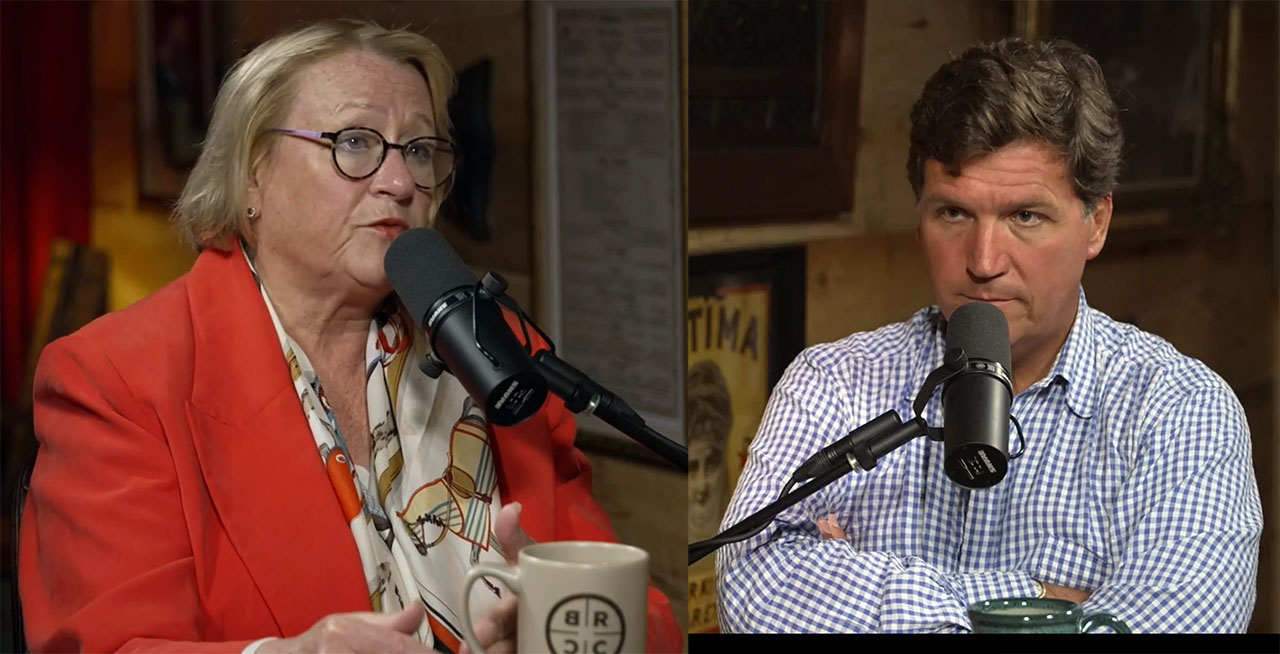 Cathrine Austin Fitts and Tucker Carlson