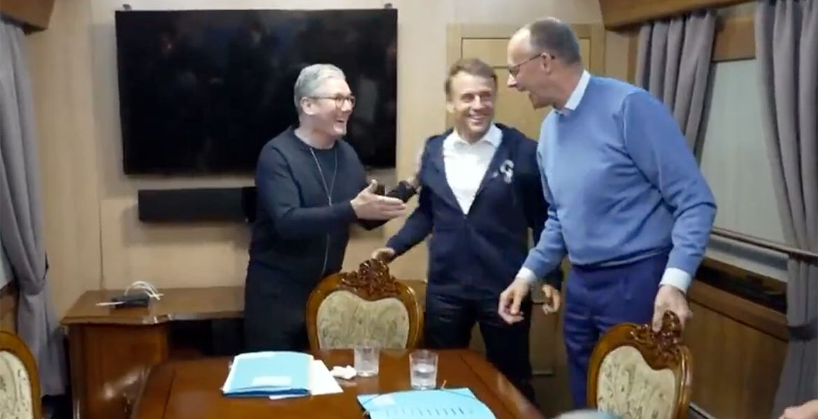 Macron, Starmer och Merz uppfriskade efter möte med Zelensky