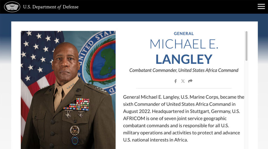 General Michael Langley, USA.